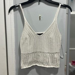 Woven Cropped Tank Top